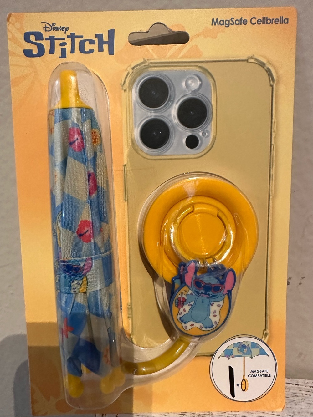Yellow MagSafe Cellbrella Phone Ring & Umbrella Accessory